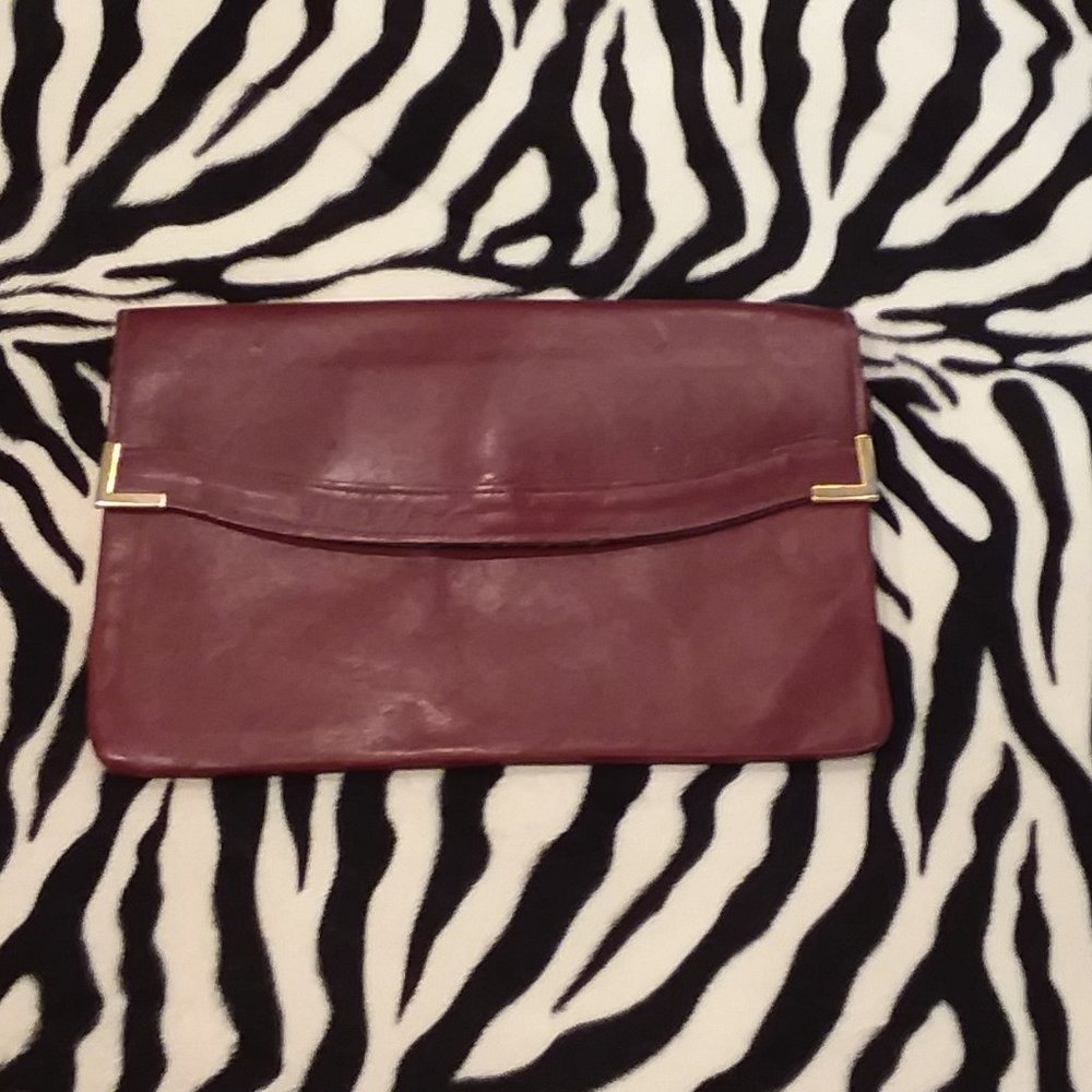 Leather clutch purse